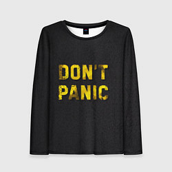 Лонгслив женский DONT PANIC, цвет: 3D-принт