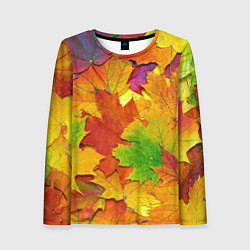 Лонгслив женский Осенние листья, цвет: 3D-принт