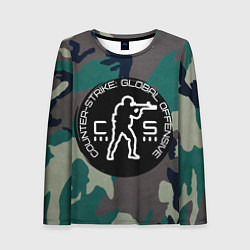 Лонгслив женский Символика CStrike, цвет: 3D-принт