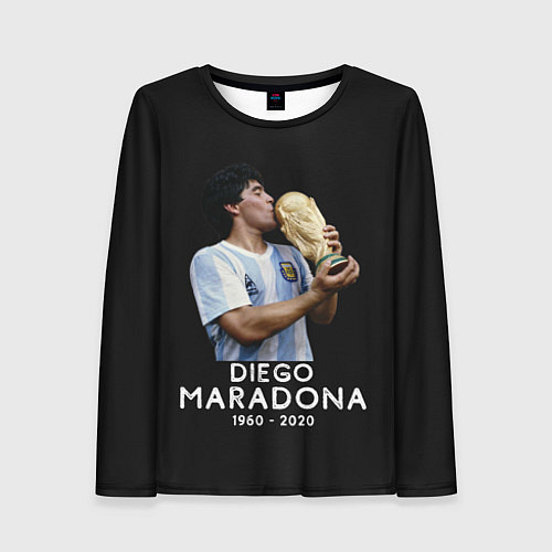Женский лонгслив Diego Maradona / 3D-принт – фото 1