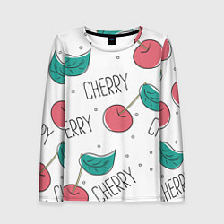 Лонгслив женский Вишенки Cherry, цвет: 3D-принт