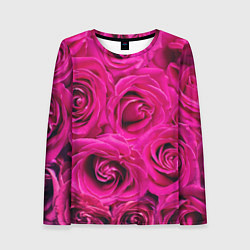 Лонгслив женский Розы, цвет: 3D-принт