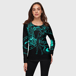 Лонгслив женский Neon Dragon, цвет: 3D-принт — фото 2