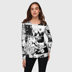 Лонгслив женский Магическая битва манга, цвет: 3D-принт — фото 2
