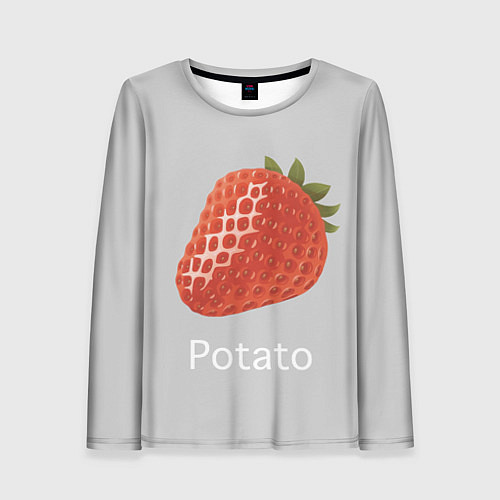 Женский лонгслив Strawberry potatoes / 3D-принт – фото 1