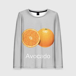 Лонгслив женский Orange avocado, цвет: 3D-принт