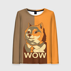 Женский лонгслив Doge Wow