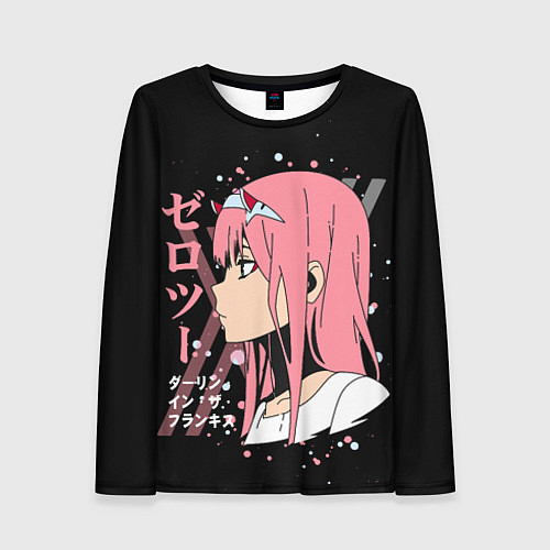 Женский лонгслив Darling in the Franxx Zero Two / 3D-принт – фото 1