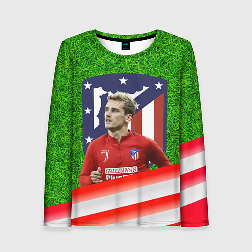 Женский лонгслив Антуан Гризманн Antoine Griezmann спина Z / 3D-принт – фото 1