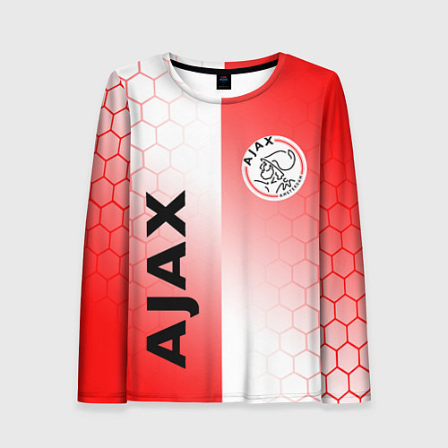 Женский лонгслив FC AJAX AMSTERDAM ФК АЯКС / 3D-принт – фото 1