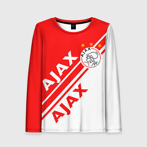 Женский лонгслив FC AJAX AMSTERDAM ФК АЯКС / 3D-принт – фото 1