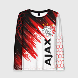 Лонгслив женский FC AJAX AMSTERDAM ФК АЯКС, цвет: 3D-принт
