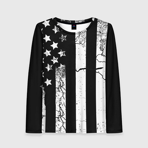 Женский лонгслив ЗВЕЗДНО-ПОЛОСАТЫЙ / 3D-принт – фото 1