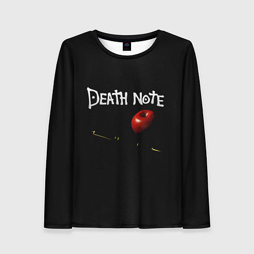 Женский лонгслив Death Note яблоко и ручка / 3D-принт – фото 1