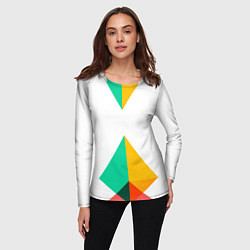 Лонгслив женский Треугольники, цвет: 3D-принт — фото 2