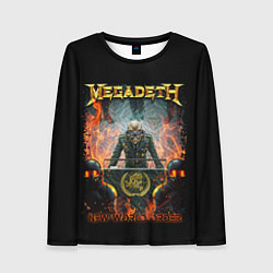 Лонгслив женский Megadeth, цвет: 3D-принт