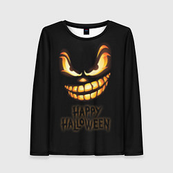 Лонгслив женский Happy Halloween, цвет: 3D-принт