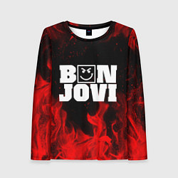 Женский лонгслив BON JOVI HAVE A NICE DAY FIRE ОГОНЬ