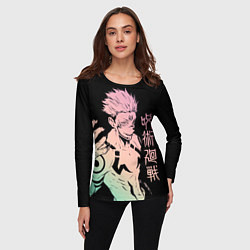 Лонгслив женский Сукуна, Магическая битва, цвет: 3D-принт — фото 2
