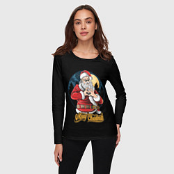 Лонгслив женский Дед Мороз с Любовью, цвет: 3D-принт — фото 2
