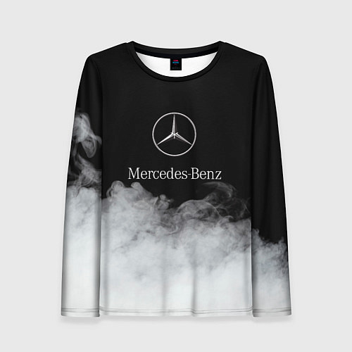 Женский лонгслив Mercedes-Benz Облака / 3D-принт – фото 1