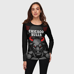 Лонгслив женский CHICAGO BULLS ЯРОСТНЫЙ БЫК, цвет: 3D-принт — фото 2