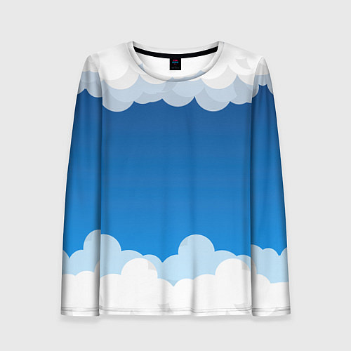 Женский лонгслив Полёт в облаках / 3D-принт – фото 1