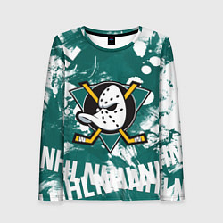 Лонгслив женский Анахайм Дакс Anaheim Ducks, цвет: 3D-принт