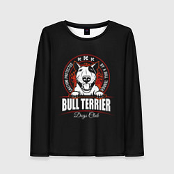 Лонгслив женский Бультерьер Bull Terrier, цвет: 3D-принт