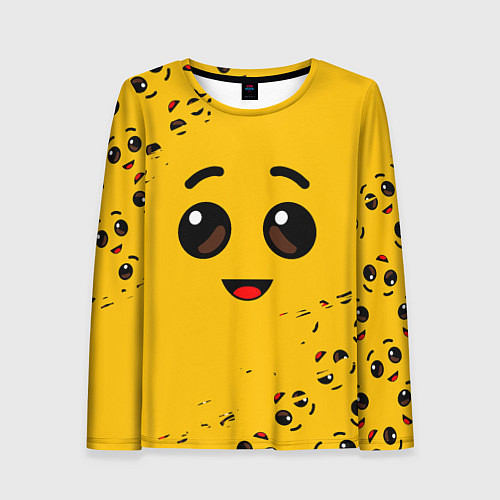 Женский лонгслив FORTNITE BANANA FACE ФОРТНАЙТ БАНАН / 3D-принт – фото 1