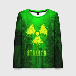 Женский лонгслив STALKER LOGO RADIATOIN NEON TOXIC