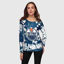 Лонгслив женский Эдмонтон Ойлерз Edmonton Oilers, цвет: 3D-принт — фото 2