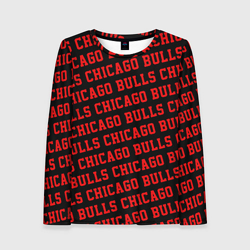 Женский лонгслив Чикаго Буллз, Chicago Bulls / 3D-принт – фото 1