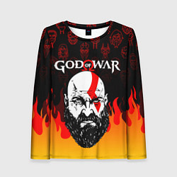 Женский лонгслив GOD OF WAR ГОД ОФ ВАР FIRE ART УЗОР