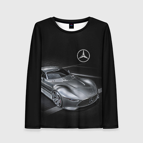 Женский лонгслив Mercedes-Benz motorsport black / 3D-принт – фото 1