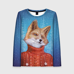 Женский лонгслив НОВОГОДНИЙ ЛИС CHRISTMAS FOX