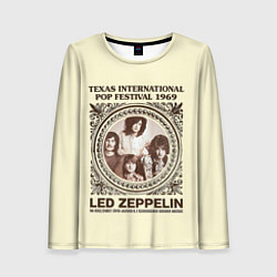 Лонгслив женский Led Zeppelin - Texas International Pop Festival 19, цвет: 3D-принт