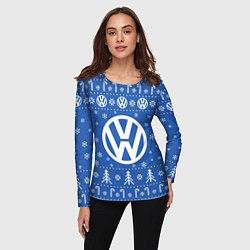 Лонгслив женский Volkswagen Новогодний, цвет: 3D-принт — фото 2