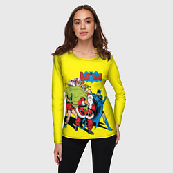 Лонгслив женский Batman, Robin & Santa!, цвет: 3D-принт — фото 2