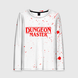 Лонгслив женский DUNGEON MASTER BLOOD ГАЧИМУЧИ БЕЛЫЙ, цвет: 3D-принт