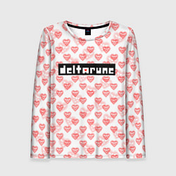 Лонгслив женский DELTARUNE PATTERN LOGO, цвет: 3D-принт
