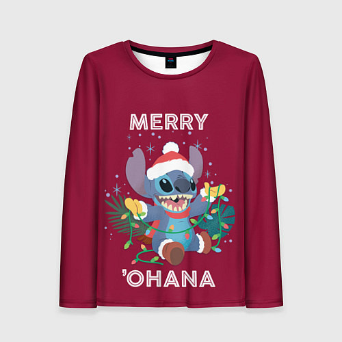 Женский лонгслив Merry ohana / 3D-принт – фото 1