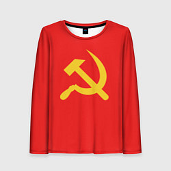 Лонгслив женский Красный Советский союз, цвет: 3D-принт