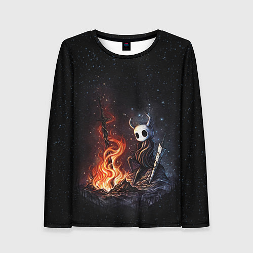 Женский лонгслив HOLLOW KNIGHT У КОСТРА / 3D-принт – фото 1
