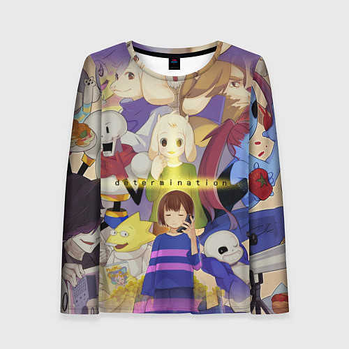 Женский лонгслив FRISK UNDERTALE, ALL HEROES GAME / 3D-принт – фото 1