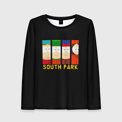 Лонгслив женский South Park - Южный парк главные герои, цвет: 3D-принт