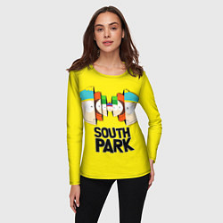 Лонгслив женский South Park - Южный парк персонажи, цвет: 3D-принт — фото 2