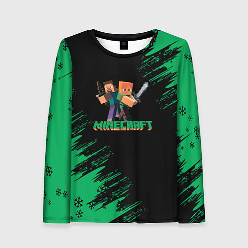 Женский лонгслив Minecraft выживание / 3D-принт – фото 1