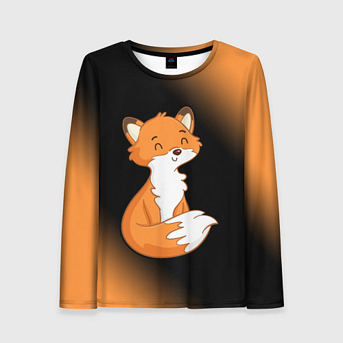 Женский лонгслив FOX - Градиент / 3D-принт – фото 1