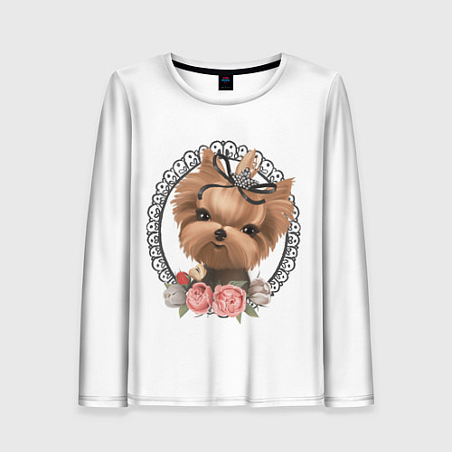 Женский лонгслив Йорк в рамке / 3D-принт – фото 1